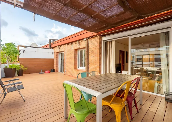 Apartamento Precioso Atico Vistas Montjuic Barcelona
